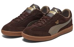 Puma Liga Suede 341466-75 Brown Suede Low-top Sneakers, Brown Puma Shoes, Classic Low-top Puma Sneakers, Low-top Leather Skate Shoes With Puma Logo, Puma Logo Low-top Suede Sneakers, Puma Suede, Shoe Inspo, Chocolate Brown, Light Brown