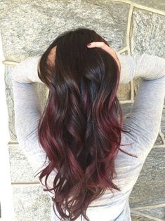 Hair Color Red Highlights, Diy Balayage, Red Balayage Hair, Red Hair With Highlights, Red Ombre Hair, Red Balayage, Red Highlights, Burgundy Hair, Ombre Hair Color