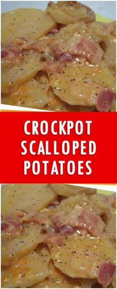 crockpot scalloped potatoes with bacon on top