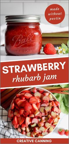 Discover the delight of the best Strawberry Rhubarb Jam Without Pectin, a star in our Strawberry Canning Recipes. This jam marries the tartness of rhubarb with the sweetness of strawberries in a perfect spring preserve, using just 4 simple ingredients. Ideal for spreading on toast or swirling into yogurt. Check out more Preserving Fruit in Jars at Creative Canning.