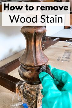 how to remove wood stain from an old table