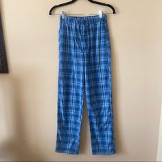 Brandy Melville Blue Plaid Pants. Elastic Waistband. Fly Zipper Closure. Never Worn. Women’s One Size Fits Most, But Fits Like A Small. 700 Casual Fitted Bottoms For Pajama Party, Blue Pants With Elastic Waistband For Loungewear, High Waist Blue Bottoms For Loungewear, Blue Straight Pants For Loungewear, Blue Straight Leg Pants For Loungewear, Blue Bottoms With Elastic Waistband For Loungewear, High Waist Blue Loungewear Bottoms, Blue Bottoms With Elastic Waistband, Blue Wide Leg Pants For Daywear