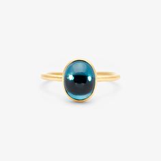 London Blue Topaz Glacé Ring Satomi Kawakita, Black Rhodium, London Blue Topaz, London Blue, The Deep, Earring Backs, Rainbow Moonstone, Matching Earrings, Deep Blue