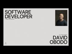 a black and white photo with the words software developer in front of it