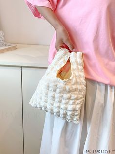 BagForLove - Sleek Ruched Handbag Chic Textured Summer Bags, Casual Textured Bags For Summer, Casual Textured Summer Bags, Textured Beach Bags, Textured Everyday Bags For Summer, Textured Bags For Everyday Use In Summer, Ruched Bag, Word Wrap, Shopping Tote Bag