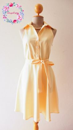 2019 Shirt Dress Pale Yellow Dress Vintage Sundresd Summer Partu Dress Mod Clothing Sport Girl Dress Cheap Casual Yellow Shirt Dress, Retro Fitted Sleeveless Sundress, Fitted Sleeveless Button Shirt Dress, Fitted Sleeveless Shirt Dress With Buttons, Classic Sleeveless Shirt Dress For Daywear, Retro Sleeveless Dress For Casual Wear, Classic Summer Day Dress, Solid Sleeveless Dress With Buttons, Classic Summer Daywear Dress