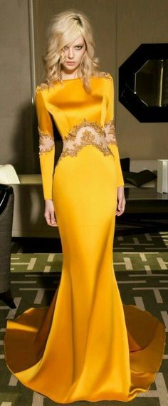 Wedding Yellow, Evening Dress Long, Outfits Wedding, Look Formal, Yellow Silk, Maxi Dress Prom, Silk Gown, Couture Gowns