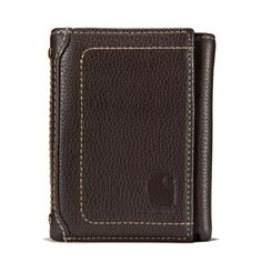 Keep cards and bills organized in this men's trifold wallet. It's made of top-grain leather with stitching details for a Western feel.Top grain leatherDimensions: 4.5" x 3.5" x 0.75"Heat-stamped Carhartt logoSide stitching detailsPackaged in a collectible Carhartt tin Leather Trifold Wallet For Everyday Carry, Brown Trifold Wallet For Everyday Carry, Brown Trifold Wallet With Coin Pocket, Carhartt Bag, Full Grain Leather Wallet, Leather Trifold Wallet, Carhartt Womens, Stitching Details, Tractor Supply