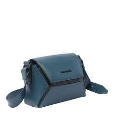 Vic Matie' petrol green Small Sofia crossbody bag, magnetic closure, 1 slot, adaptable strap, frontal tone on tone logoComposition: 100% Calf Leather Evening Blue Flap Bag With Adjustable Strap, Blue Flap Bag With Adjustable Strap For Formal Occasions, Evening Logo Crossbody Shoulder Bag, Modern Blue Flap Bag For Formal Occasions, Modern Blue Evening Shoulder Bag, Modern Crossbody Camera Bag For Evening, Modern Evening Crossbody Camera Bag, Blue Shoulder Bag With Magnetic Closure For Travel, Blue Satchel Shoulder Bag With Magnetic Closure