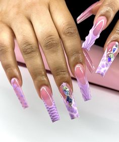 10 beautiful thick press on nails purple & diamonds. Pick your shape Pick your length and size Acres nails Purple And Pink Nails, Ongles Gel Violet, Nails Purple, Nail Prices, Augusta Ga, Beauty Make-up, Purple Diamond, Jelly Nails, 3d Nail Art