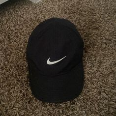 In Brand New Condition! No Stains Or Tears! Black Nike Baseball Cap For Sports, Nike Black Curved Brim Baseball Cap, Nike Black Hats For Outdoor, Nike Black Baseball Cap For Outdoor, Nike Black Visor Baseball Cap, Nike Black Snapback Baseball Cap, Nike Black Baseball Cap For Streetwear, Nike Sporty Black Baseball Cap, Black Nike Casual Hat