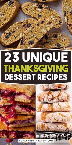 25 unique thanksgiving dessert recipes that are perfect for the holiday season, including cookies and pies