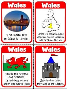 four different types of wales signs