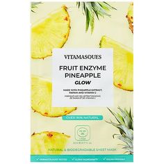 Reinvigorate dull skin with a juicy boost of vitamin C, Hyaluronic acid, and Pineapple extracts. What it is: A vegan-friendly face sheet mask with premium fruit extracts to boost your skin's natural and dewy glow. WHY IT'S SPECIAL: Formulated with a blend of natural extracts from papaya and pineapple fruits combined with vitamin C and Hyaluronic acid. Free-from: Allergenic-Fragrance, Parabens, Mineral Oils, Triclosan, Phthalates, Animal Cruelty, Sodium Lauryl Sulfate, and Gluten. Plus it's Fruit Masks For Face, Hibiscus Mask For Face, Pineapple Face Mask, Xmas Sheet Mask, Hibiscus Face Mask, Magnesium Chloride, Face Sheet Mask, Pineapple Fruit, Sodium Lauryl Sulfate