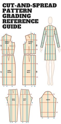 the pattern for a dress that is cut and spread