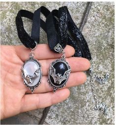 Vampiric Aesthetic, Vampy Aesthetic, Vampire Choker, Vampire Birthday, Vampire Things, Bat Choker, Vampire Aesthetics, Cameo Choker, Punk Vampire