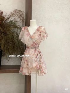 Short Frocks, Dress Coquette, Styling Clothes, Coquette Outfit, Cute Sleepwear, Fairy Dresses, Floral Summer Dress, Fashion Top Outfits, Style Korea