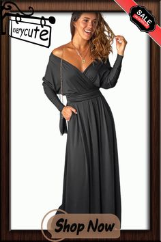 Black V Neck Batwing Sleeve Maxi Dress Chic Fall Maxi Dress Solid Color, Fall Maxi Length Going Out Dresses, Chic Black Solid Color Maxi Dress, Chic Black Maxi Dress For Fall, Casual Evening Maxi Dress For Fall, Casual Fall Evening Maxi Dress, Black V-neck Maxi Dress For Going Out, Black Solid Color Maxi Dress For Fall, Sleeve Maxi Dress