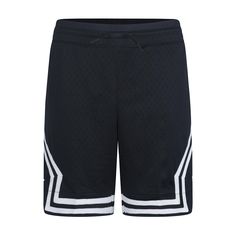 Run, jump, and play in the Jordan Air Diamond Dri-FIT Shorts. This classic style is breathable and lightweight so your little athlete can keep at it in comfort. Dri-FIT technology helps keep little ones dry and comfortable. A double-layer mesh fabric feels soft, light, and breathable. An elastic waistband stretches to give you a snug fit. Standard Fit for a relaxed, easy feel Side pockets. Fabric: 100% polyester. Machine wash. Imported. Breathable Athletic Shorts For Sports, Black Breathable Athletic Shorts For Training, Black Breathable Fabric Athletic Shorts For Training, Black Breathable Athletic Shorts, Black Breathable Sportswear Athletic Shorts, Black Technical Athletic Shorts For Sports, Black Breathable Fabric Athletic Shorts, Black Breathable Nylon Bottoms, Sporty Black Athletic Shorts For Light Sports