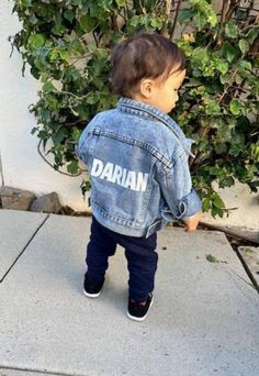 "P E R S O N A L I Z E D ✶ J A C K E T This blue custom denim kid jacket is the perfect gift for a the most stylish little kids! A show stopper to wear to any & all of your special events- kid's party, bridal party for a wedding, or just because! This jacket can be customized to say anything you want. Please note the name/word/phrase desired when placing order. Feel free to contact us for any further customization. Please read all information down below thoroughly as we do not accept returns, ca Customizable Blue Denim Jacket, Customizable Long Sleeve Denim Jacket, Customizable Cute Denim Jacket, Customizable Denim Jacket, Cute Medium Wash Denim Jacket, Customizable Blue Denim Jacket With Long Sleeves, Casual Customizable Blue Outerwear, Cute Medium Wash Cotton Denim Jacket, Casual Spring Outerwear For Birthday