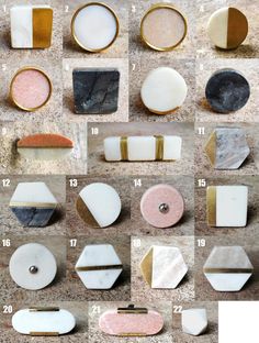 the steps to making marble jewelry with gold and white beads, including an assortment of different shapes