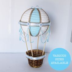 a basket that has some kind of balloon in it