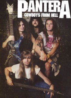 an advertisement for the band's album, pantera cowboys from hell