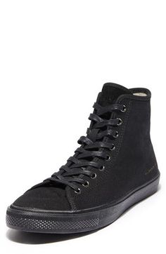 A canvas upper and rubber sole lend lasting durability to this high-top sneaker. Lace-up style Removable insole Textile upper and lining/synthetic sole Imported High Top Sneaker, Sneaker Men, Boots Black, Up Styles, High Top, Black Boots, High Top Sneakers, Rubber Sole, Nordstrom