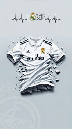 the real madrid jersey is on display in this ad