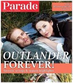 the cover of parade magazine with two people laying on it