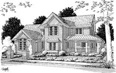 this is the front elevation of these house plans