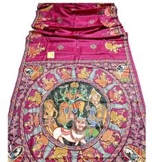 "Introducing our exquisite Durga Puja Special Hand painted Pattachitra Tussar Silk Saree! Perfectly capturing the essence of the festive season, this saree is an artistic masterpiece that combines traditional Pattachitra art with the luxurious touch of Tussar silk. Each intricate design on this saree is meticulously hand-painted by skilled artisans, showcasing the vibrant colors and intricate detailing that Pattachitra is known for. The lightweight and smooth texture of the Tussar silk adds a so Artistic Silk Dupatta With Pallu, Artistic Silk Dupatta With Traditional Drape, Artistic Silk Saree With Traditional Patterns, Artistic Silk Traditional Wear With Patterns, Artistic Silk Saree For Festive Occasions, Artistic Festive Traditional Wear With Traditional Patterns, Festive Artistic Traditional Wear With Traditional Patterns, Artistic Tussar Silk Festive Dupatta, Festive Artistic Tussar Silk Dupatta