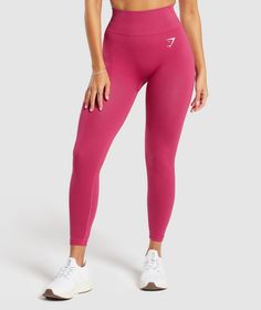 Gymshark Vital Seamless 2.0 Leggings - Vintage Pink/ Marl Pink Gym Leggings, Pink Gym, Working Out Outfits, Fitness Apparel, Gym Style, Gym Leggings, Short Leggings