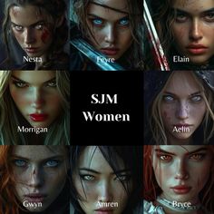 many different faces and hair styles for the characters in the video game, mm women