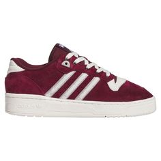 Level up your sneaker game with these Texas A&M Aggies Rivalry Low Basketball Shoes by adidas. Featuring your team's logo on the tongue and the classic adidas 3-Stripes, this nostalgic shoe model celebrates collegiate heritage by showing off your school pride in a stylish way. Be the envy of your fellow fans at the next Texas A&M Aggies game with these adidas Rivalry Low Basketball Shoes. Officially licensed Perforations on toe and sides Material: 100% Textile - Upper and Lining; 100% Ru Adidas Skate Shoes With Three Stripes, Adidas Low-top Sneakers With Three Stripes, Adidas Low-top Three Stripes Sneakers, Adidas Low-top Skate Shoes With Three Stripes, Collegiate Low-top Basketball Shoes, Custom Low-top Adidas Sneakers For Skateboarding, Sporty High-top Custom Sneakers With Three Stripes Branding, Sporty High-top Custom Sneakers With Three Stripes, Adidas Lace-up Skate Shoes With White Sole