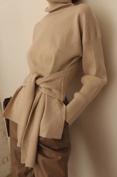 Elegant Neutral Sweater For Fall, Versatile Ribbed Workwear Sweater, Versatile Ribbed Sweater For Work, Chic Turtleneck Sweater For Work, Fitted Neutral Sweater For Work, Elegant Beige Ribbed Outerwear, Elegant Fitted Neutral Sweater, Elegant Ribbed Beige Outerwear, Chic Long Sleeve Neutral Sweater