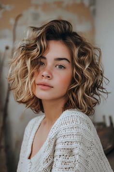 40 Layered Curly Haircuts That Will Make You Embrace Your Natural Texture Shoulder Length Haircuts For Thick Curly Hair, Long Bob Haircut With Layers Curly Wavy Lob, Fine Wavy Curly Haircut, Collarbone Curly Hair, Natural Curls Short Hair, Curly Bob Highlights, Thick Curly Hair Styles, Best Haircut For Wavy Hair, Curly Hair Bobs