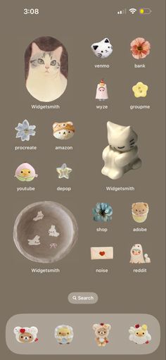 an info sheet with many different types of items in the shape of cats and kittens