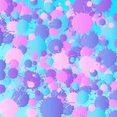 an abstract background with pink and blue flowers