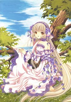 Chobits by CLAMP Purple, Flowers