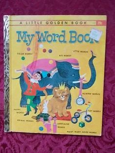 a children's book with an elephant and lion on it