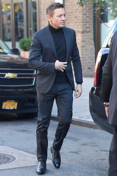 Black Suit Black Turtleneck Men, Turtleneck Formal Outfit Men, Turtleneck Suit Men, Mens Turtleneck Outfits Classy, Black Suit Men Casual, Turtleneck Blazer Outfit, Suit With Turtleneck Men, Black Turtleneck Outfit Men, Business Outfit Men