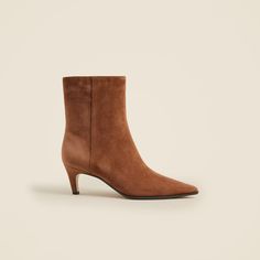 J.Crew: New Stevie Ankle Boots In Suede For Women Fall Ankle Boots, Brown Suede Shoes, Hair Wrap Scarf, Loafer Sneakers, Suede Shoes, Brown Suede, Boot Shoes Women, Italian Leather, Nice Shoes