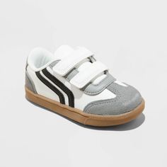 Toddler Dakota Retro Court Sneakers - Cat & Jack™ White 5T Synthetic Round Toe Sneakers For Playtime, Sporty Slip-resistant Sneakers For Playtime, Lace-up Synthetic Sneakers For Playtime, Casual Synthetic Sneakers For Playtime, Slip-resistant Round Toe Sneakers For Playtime, Casual Scratch-resistant Sneakers For Playtime, White Slip-resistant Sneakers For Playtime, Sporty High-top Sneakers For Playtime, White Scratch-resistant Sneakers For Spring