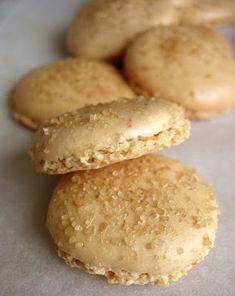 three cookies are stacked on top of each other