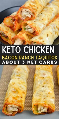 These quick and easy Keto Chicken Bacon Ranch Taquitos are the perfect low carb appetizer or snack! Chicken Bacon Ranch Taquitos, Keto Chicken Bacon Ranch, Keto Chicken Bacon, Keto Diet Food List, Makanan Diet, Chicken Bacon Ranch, Keto Meal Prep