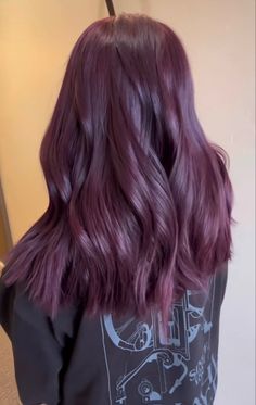 Grape Colored Hair, Grape Violet Hair Color, Wine Purple Hair, Low Lights Blonde Hair, Grape Purple Hair, Braids For Teens, Hair Color Ideas Purple, Violet Brown Hair