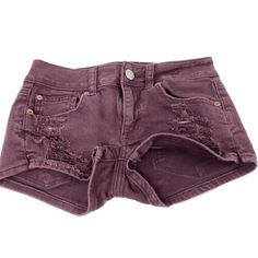 American Eagle Womens Jean Shortie Shorts Size 00 Distressed Stretch Purple #022 | eBay Purple Jean Shorts, Purple Jeans, Dream Outfits, Clothing Pieces, Purple Shorts, American Eagle Shorts, Beautiful Outfits, Jean Shorts, American Eagle