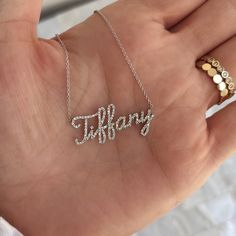 Pretty Names, Name Necklaces, Dream Jewelry, Rose Gold Necklace, Necklace Sizes, Name Necklace, Cable Chain, Necklace Set, Necklaces Bracelets