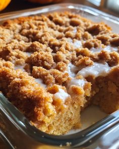 a close up of a cake in a pan on a table